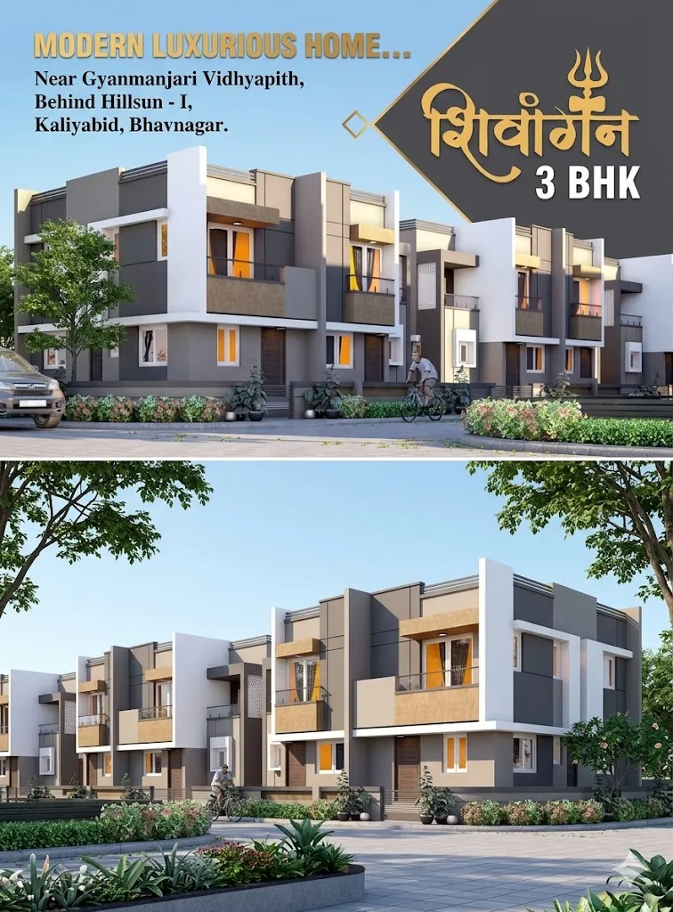 Modern 3 BHK Independent House for Rent near Gyanmanjari School, Kaliyabid, Bhavnagar in Bhavnagar